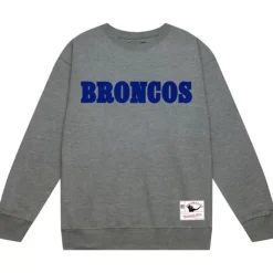 Mitchell & Ness Hoodies & Sweatshirts-Team Wordmark 1 Crew Denver Broncos