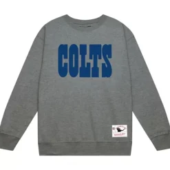 Mitchell & Ness Hoodies & Sweatshirts-Team Wordmark 1 Crew Indianapolis Colts