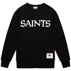 Mitchell & Ness Hoodies & Sweatshirts-Team Wordmark 2 Crew New Orleans Saints