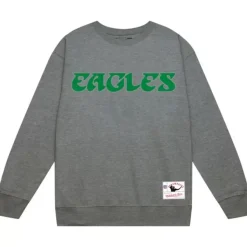 Mitchell & Ness Hoodies & Sweatshirts-Team Wordmark 1 Crew Philadelphia Eagles
