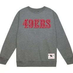 Mitchell & Ness Hoodies & Sweatshirts-Team Wordmark 1 Crew San Francisco 49Ers