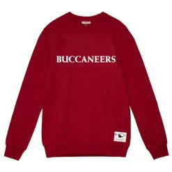 Mitchell & Ness Hoodies & Sweatshirts-Team Wordmark 1 Crew Tampa Bay Buccaneers