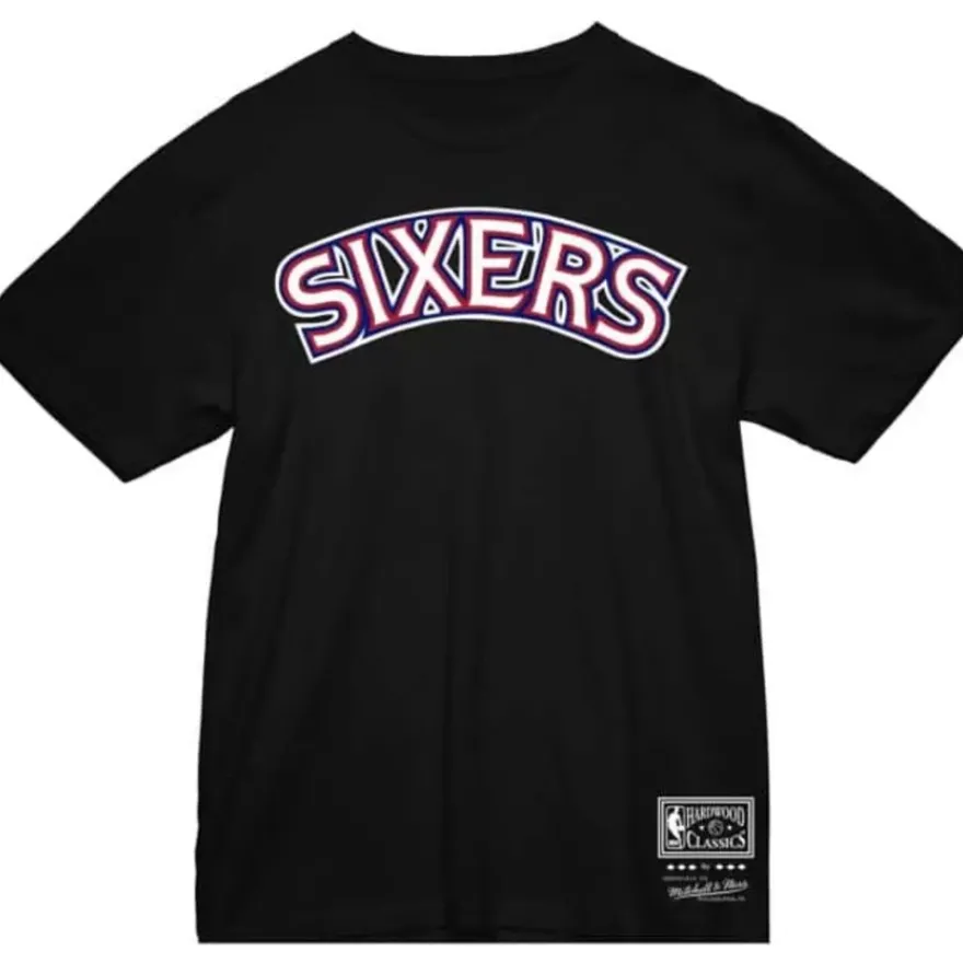 Mitchell & Ness T-Shirts & Tops-Team Wordmark 2 Tee Philadelphia 76Ers