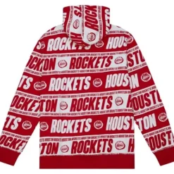 Mitchell & Ness Hoodies & Sweatshirts-Teamwrap Hoodie Houston Rockets