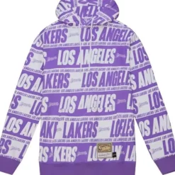 Mitchell & Ness Hoodies & Sweatshirts-Teamwrap Hoodie Los Angeles Lakers