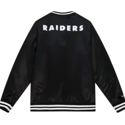 Mitchell & Ness Jackets & Outerwear-4Th And Inches Satin Pullover Oakland Raiders