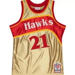 Mitchell & Ness Nba Swingman-75Th Anniversary Gold Swingman Dominique Wilkins Atlanta Hawks 1986-87 Jersey