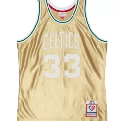 Mitchell & Ness Nba Swingman-75Th Anniversary Gold Swingman Larry Bird Boston Celtics 1985-86 Jersey