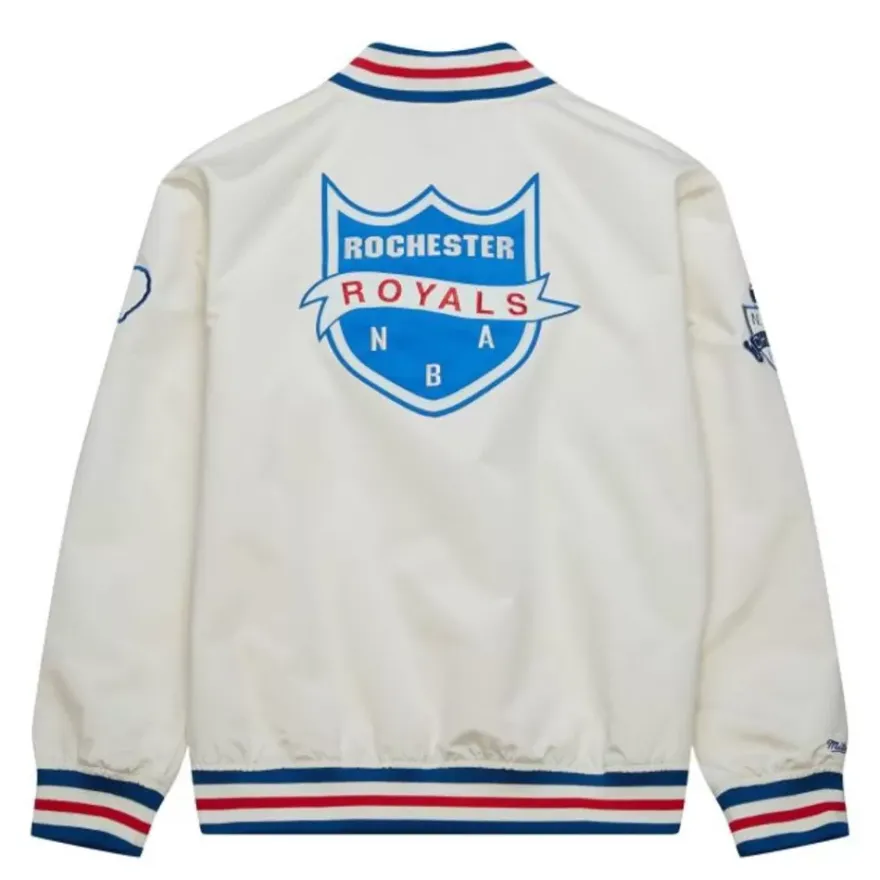 Mitchell & Ness Jackets & Outerwear-100Th Lightweight Satin Jacket Sacramento Kings