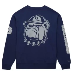 Mitchell & Ness Hoodies & Sweatshirts-There And Back Fleece Crew Georgetown University