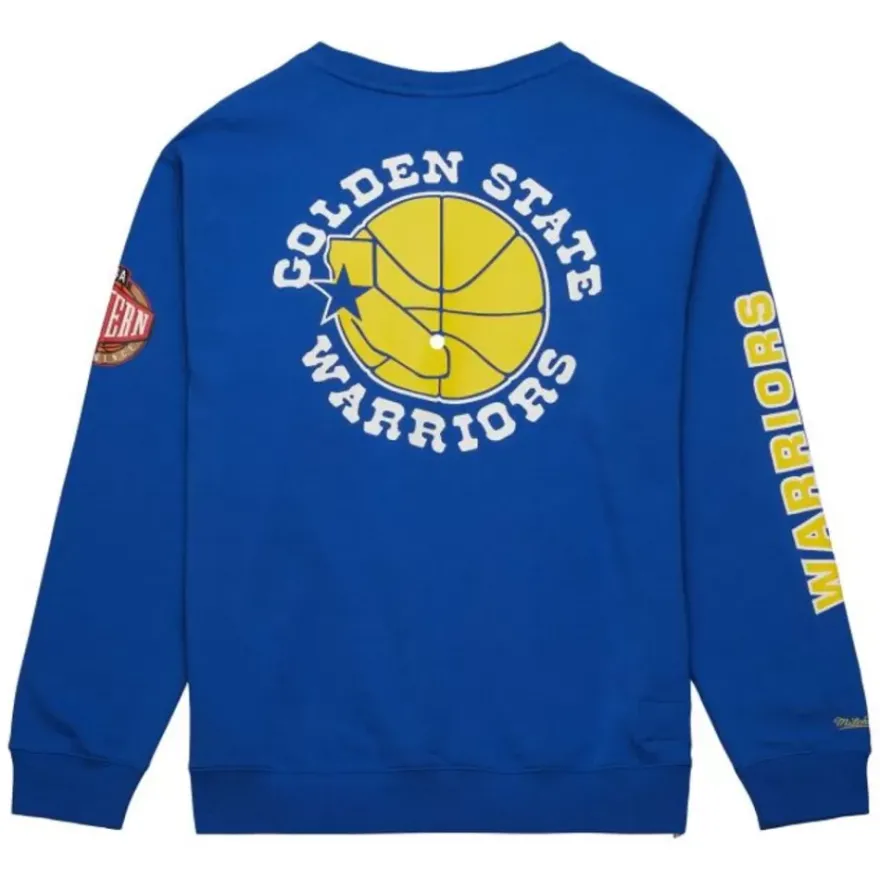 Mitchell & Ness Hoodies & Sweatshirts-There And Back Fleece Crew Golden State Warriors