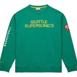 Mitchell & Ness Hoodies & Sweatshirts-There And Back Fleece Crew Seattle Supersonics