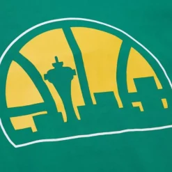 Mitchell & Ness Hoodies & Sweatshirts-There And Back Fleece Crew Seattle Supersonics