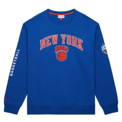 Mitchell & Ness Hoodies & Sweatshirts-There And Back Fleece Crew New York Knicks