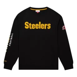 Mitchell & Ness Hoodies & Sweatshirts-There And Back Fleece Crew Pittsburgh Steelers