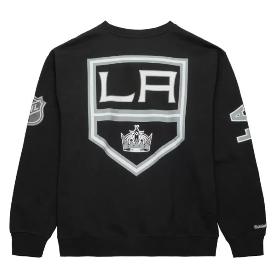 Mitchell & Ness Hoodies & Sweatshirts-There And Back Fleece Crew Current Logo Los Angeles Kings