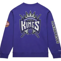 Mitchell & Ness Hoodies & Sweatshirts-There And Back Fleece Crew Sacramento Kings