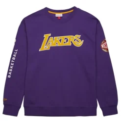 Mitchell & Ness Hoodies & Sweatshirts-There And Back Fleece Crew Los Angeles Lakers
