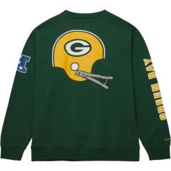 Mitchell & Ness Hoodies & Sweatshirts-There And Back Fleece Crew Green Bay Packers