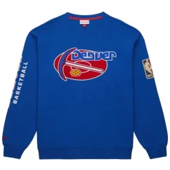 Mitchell & Ness Hoodies & Sweatshirts-There And Back Fleece Crew Denver Nuggets