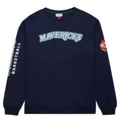 Mitchell & Ness Hoodies & Sweatshirts-There And Back Fleece Crew Dallas Mavericks