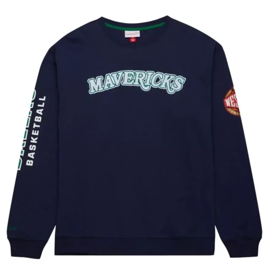Mitchell & Ness Hoodies & Sweatshirts-There And Back Fleece Crew Dallas Mavericks