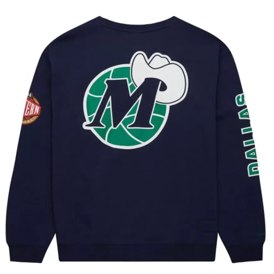 Mitchell & Ness Hoodies & Sweatshirts-There And Back Fleece Crew Dallas Mavericks