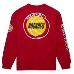 Mitchell & Ness Hoodies & Sweatshirts-There And Back Fleece Crew Houston Rockets