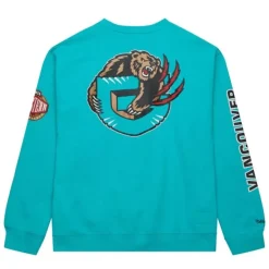 Mitchell & Ness Hoodies & Sweatshirts-There And Back Fleece Crew Vancouver Grizzlies