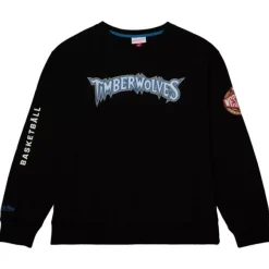 Mitchell & Ness Hoodies & Sweatshirts-There And Back Fleece Crew Minnesota Timberwolves