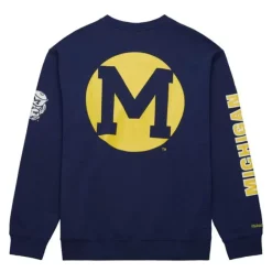 Mitchell & Ness Hoodies & Sweatshirts-There And Back Fleece Crew University Of Michigan