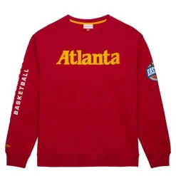 Mitchell & Ness Hoodies & Sweatshirts-There And Back Fleece Crew Atlanta Hawks