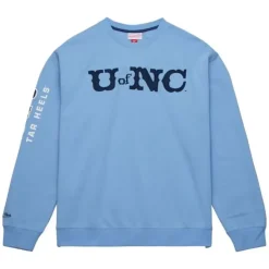 Mitchell & Ness Hoodies & Sweatshirts-There And Back Fleece Crew University Of North Carolina
