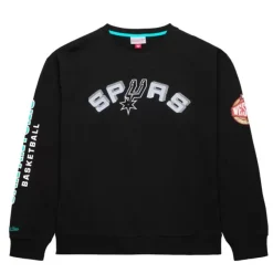 Mitchell & Ness Hoodies & Sweatshirts-There And Back Fleece Crew San Antonio Spurs