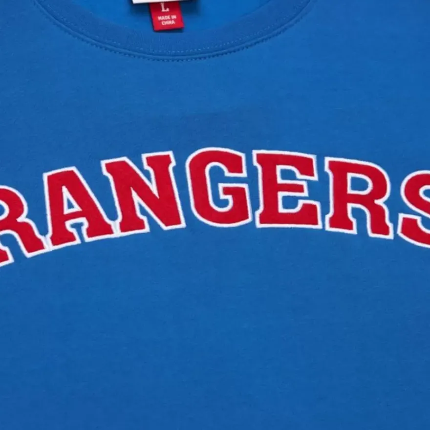 Mitchell & Ness Hoodies & Sweatshirts-There And Back Fleece Crew Current Logo New York Rangers