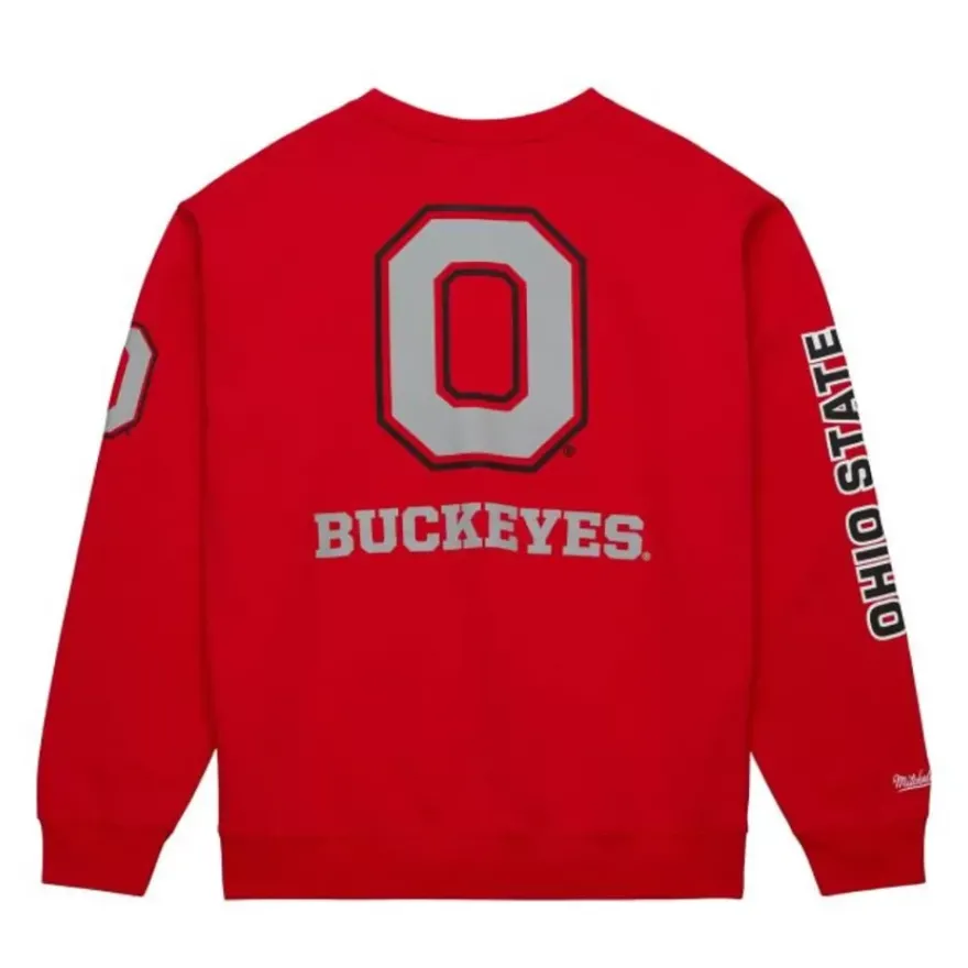 Mitchell & Ness Hoodies & Sweatshirts-There And Back Fleece Crew Ohio State