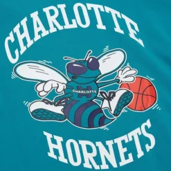 Mitchell & Ness Hoodies & Sweatshirts-There And Back Fleece Crew Charlotte Hornets