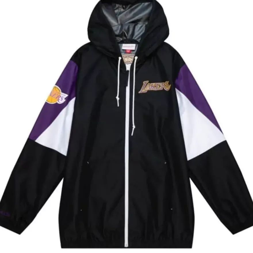 Mitchell & Ness Jackets & Outerwear-Throw It Back Full Zip Windbreaker Los Angeles Lakers