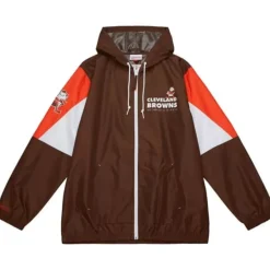 Mitchell & Ness Jackets & Outerwear-Throw It Back Full Zip Windbreaker Cleveland Browns