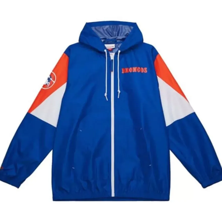 Mitchell & Ness Jackets & Outerwear-Throw It Back Full Zip Windbreaker Denver Broncos