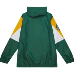 Mitchell & Ness Jackets & Outerwear-Throw It Back Full Zip Windbreaker Green Bay Packers