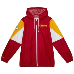 Mitchell & Ness Jackets & Outerwear-Throw It Back Full Zip Windbreaker Kansas City Chiefs