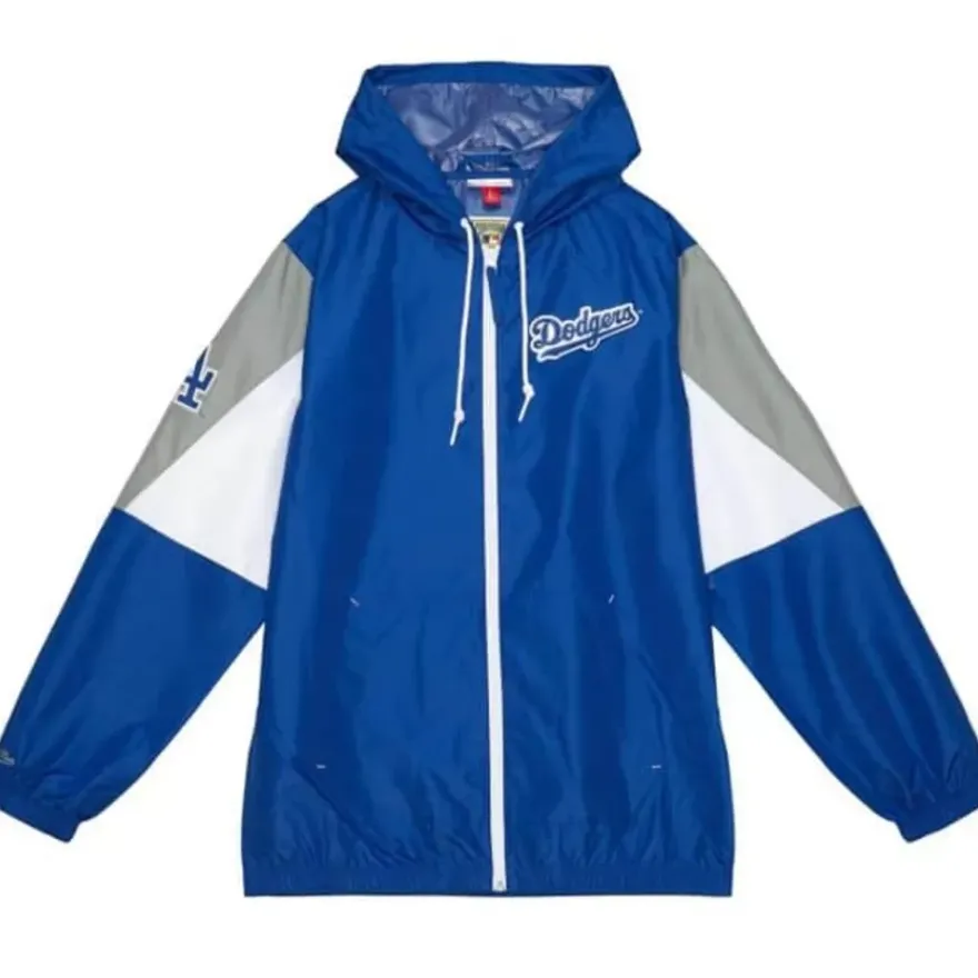 Mitchell & Ness Jackets & Outerwear-Throw It Back Full Zip Windbreaker Los Angeles Dodgers