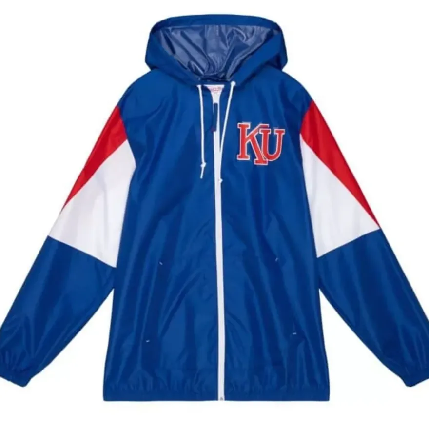 Mitchell & Ness Jackets & Outerwear-Throw It Back Full Zip Windbreaker University Of Kansas