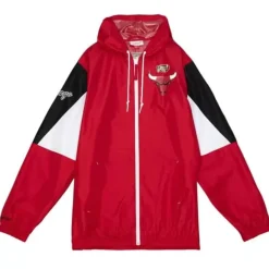 Mitchell & Ness Jackets & Outerwear-Throw It Back Full Zip Windbreaker Chicago Bulls