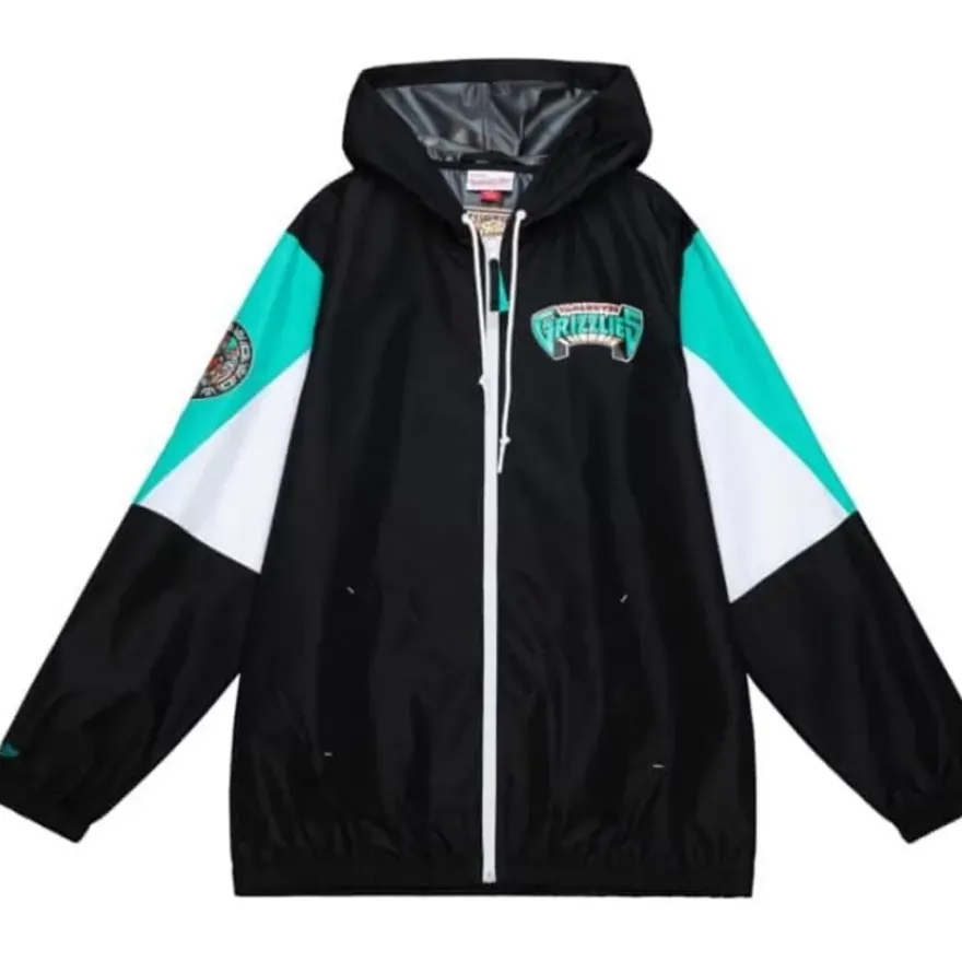 Mitchell & Ness Jackets & Outerwear-Throw It Back Full Zip Windbreaker Vancouver Grizzlies