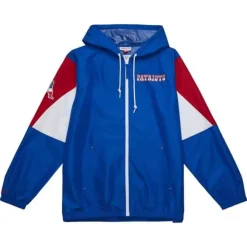 Mitchell & Ness Jackets & Outerwear-Throw It Back Full Zip Windbreaker New England Patriots