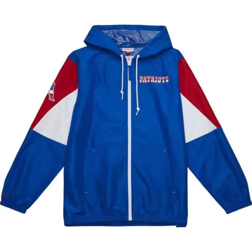 Mitchell & Ness Jackets & Outerwear-Throw It Back Full Zip Windbreaker New England Patriots