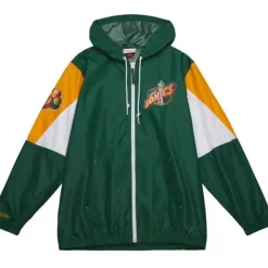 Mitchell & Ness Jackets & Outerwear-Throw It Back Full Zip Windbreaker Seattle Supersonics