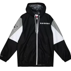 Mitchell & Ness Jackets & Outerwear-Throw It Back Full Zip Windbreaker Oakland Raiders